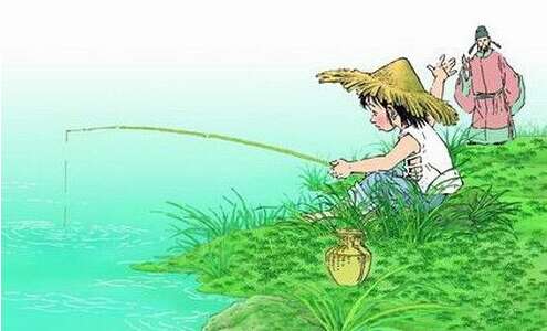 儿童钓鱼的古诗