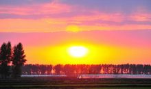 赞美日落的句子