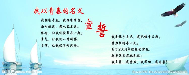 高考励志宣言