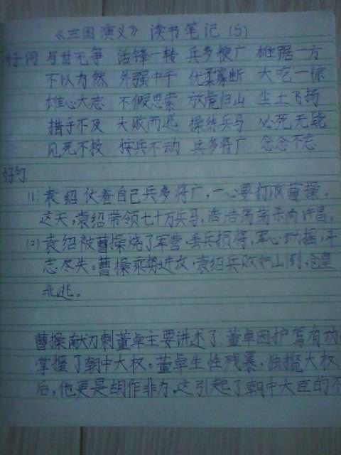 三国读书笔记300个单词600个单词