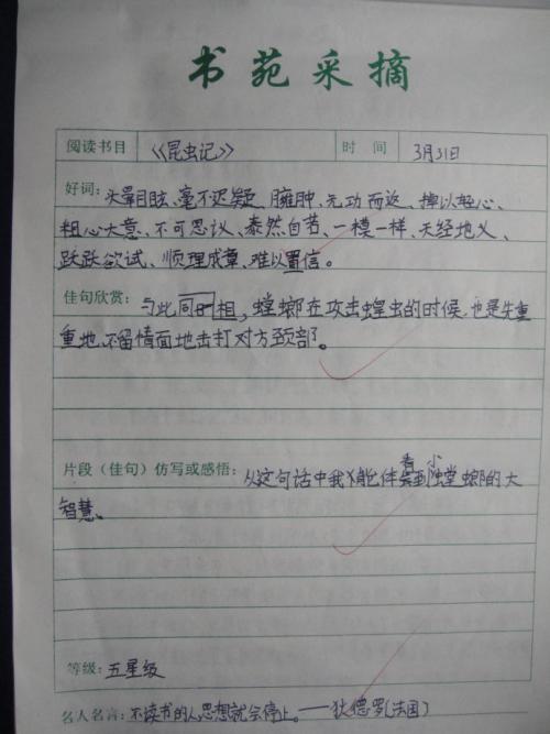 关于阅读“昆虫”的思考