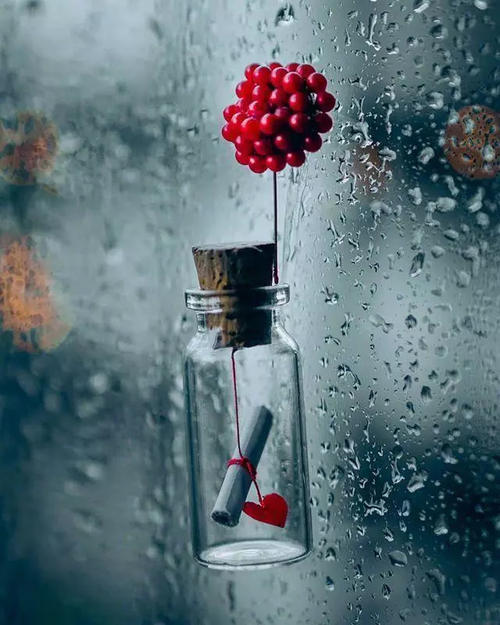 下雨天心情留言