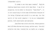 简爱英语读后感