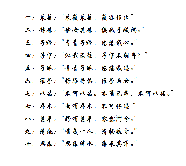 诗集名称