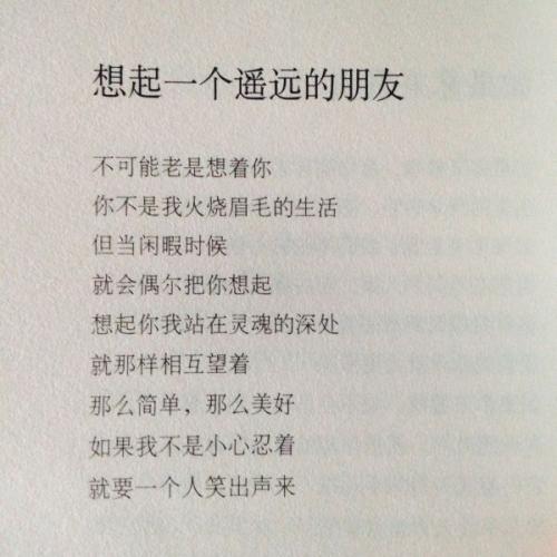 朋友的诗
