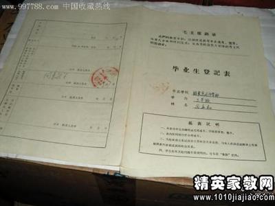 成人大学毕业生注册表格的自我评估