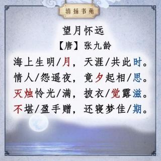 张九龄：望月怀远