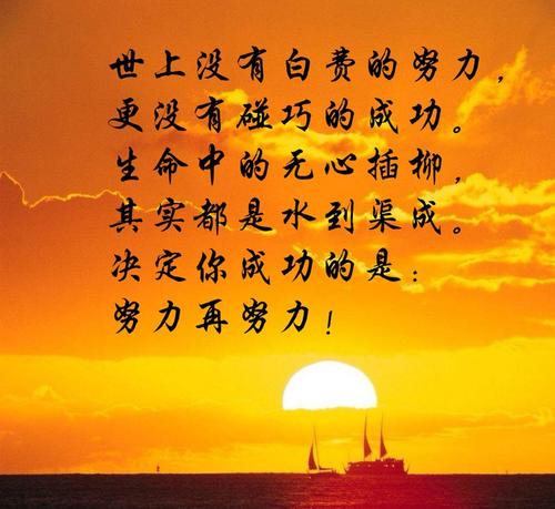 成功没有秘诀，只有努力