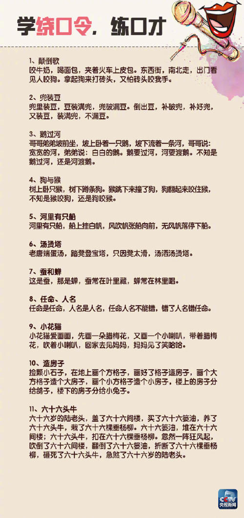 经典绕口令