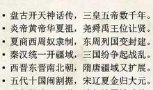 中国历史朝代顺口溜