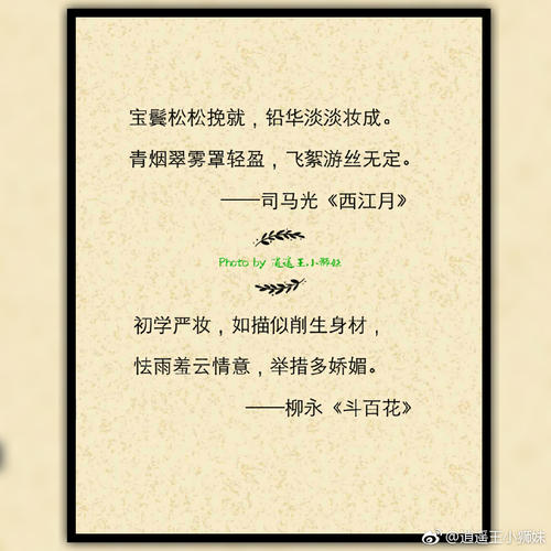 赞美美女诗
