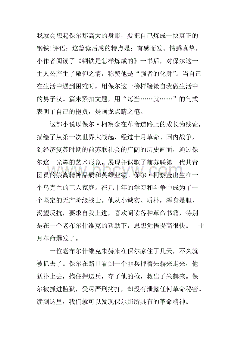 钢铁读物800字