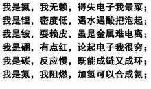 元素周期表顺口溜