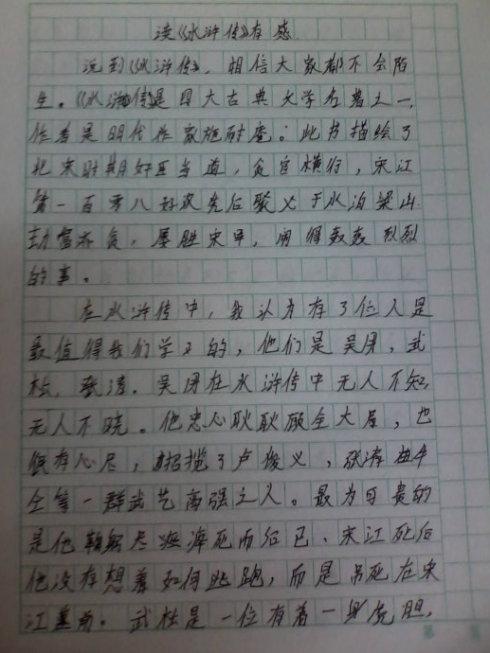 阅读《水Mar传》后的1200个单词