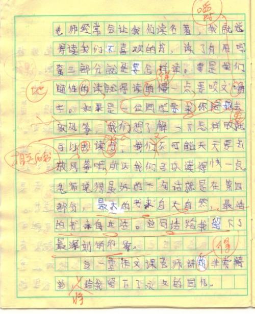 精彩的课程作文