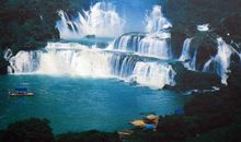 描写瀑布的好段