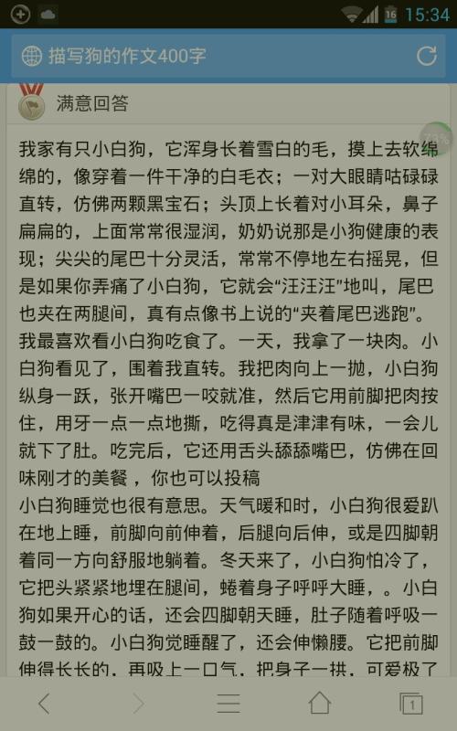 我的小狗论文250字