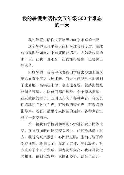我的暑假二年级作文
