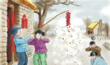 过年放炮作文