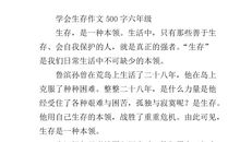 学会生存作文800字