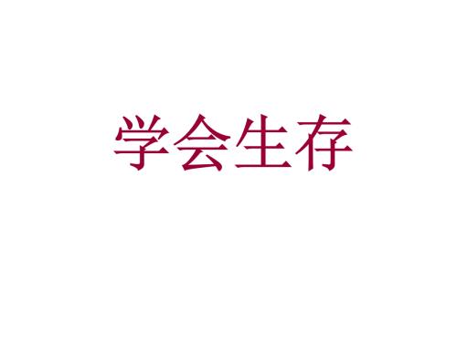 学习生存100个单词