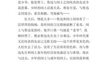 少年闰土读后感400字