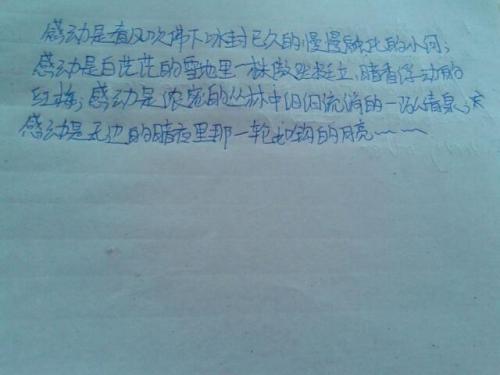 那时的500个字使我真的很感动