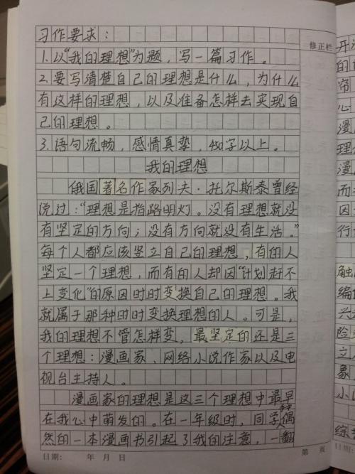 我理想的老师作文500字