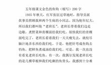 缩写金色的鱼钩350字