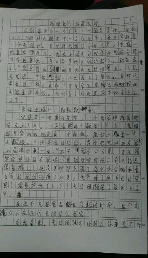 四年级作文我奶奶