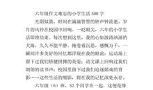 难忘的小学生活500字