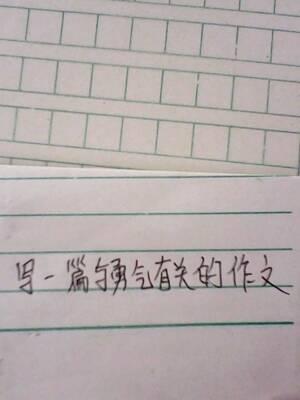 勇气作文300字