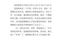 写人作文我的妹妹