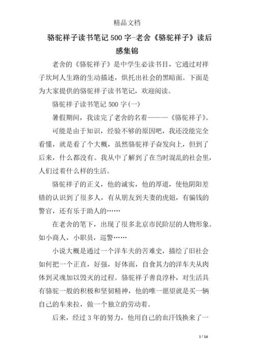 看完老舍