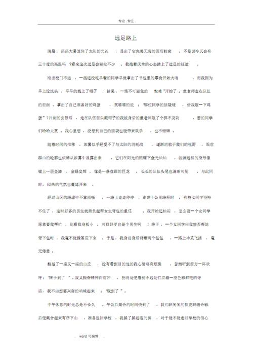 500字徒步作文