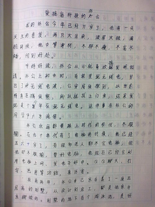描述爷爷的作文