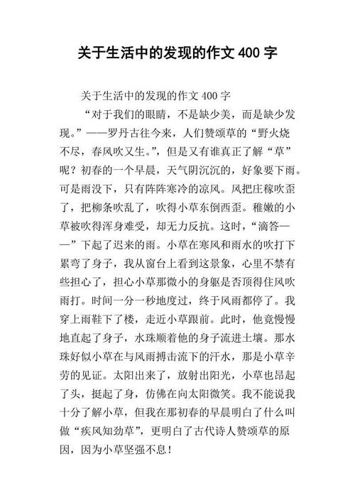 我发现四年级的作文