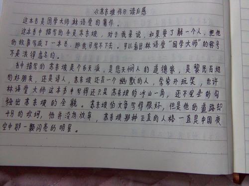 读苏东坡传600字