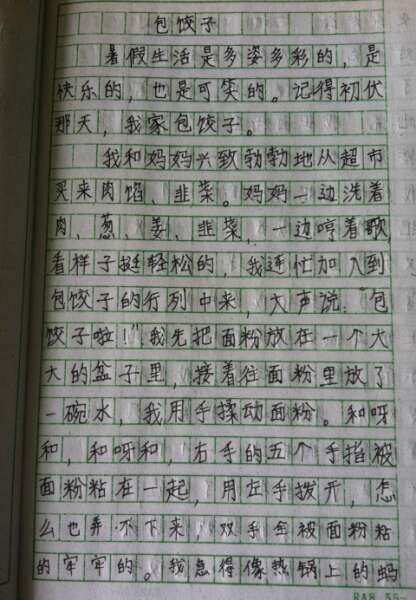 饺子作文350字