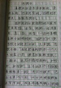 制作饺子的100个字