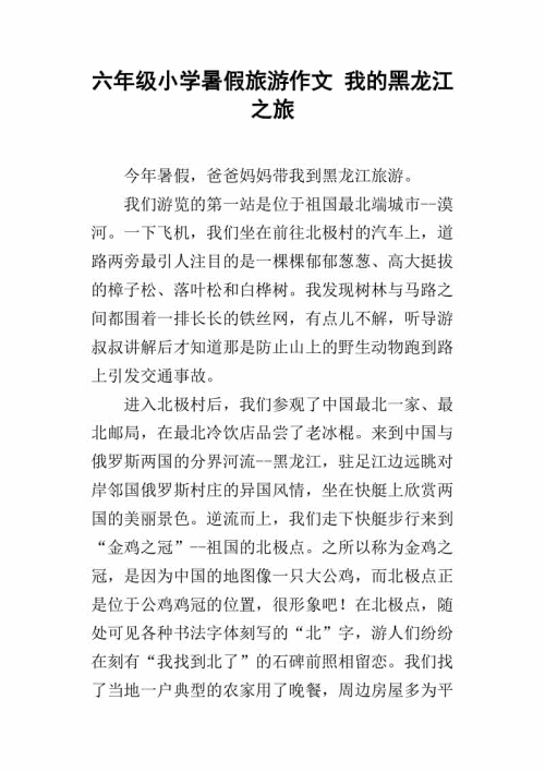 我快乐的暑假作文