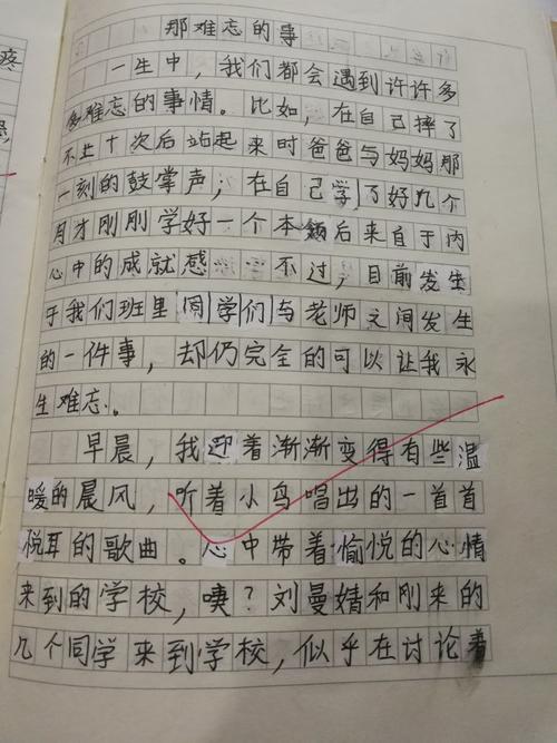 学校作文中难忘的事情