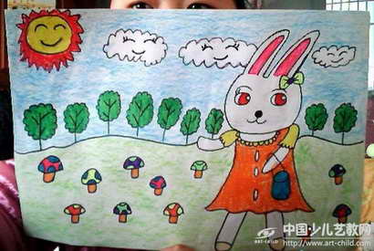 兔子采摘蘑菇的组成