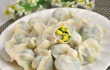 一碗韭菜水饺