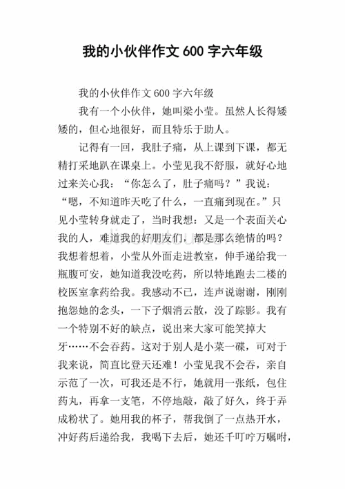 我的伴侣写作600字