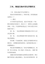 青年无悔中学生组成