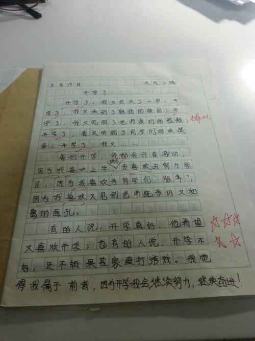 中学生300字日记