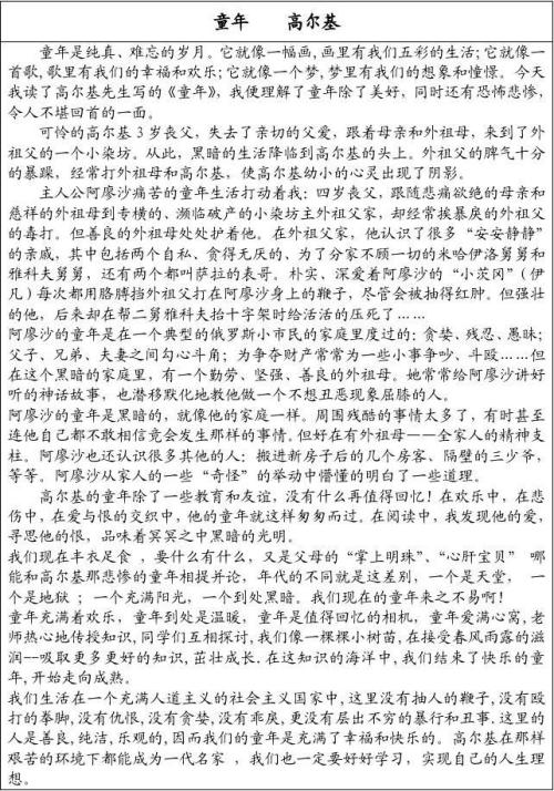 高尔基的想法