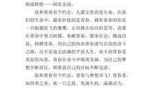 以青春为话题的作文400字