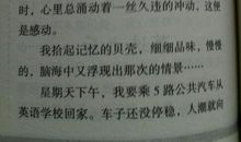 一篇令人感动的学生作文